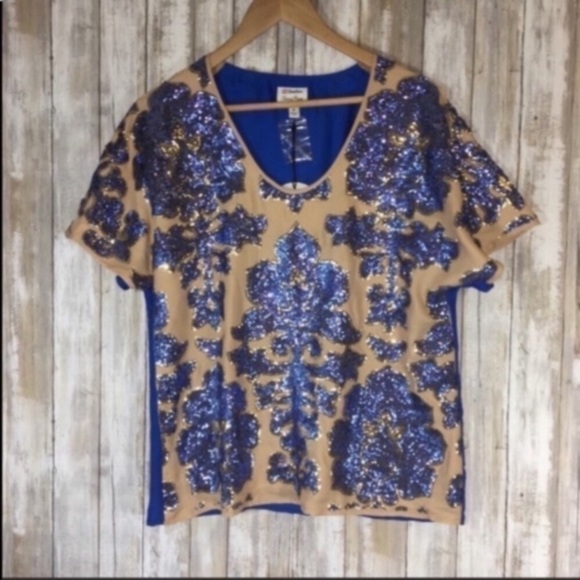 NWT Tracy Reese FT Sequined Blouse - Picture 3 of 7